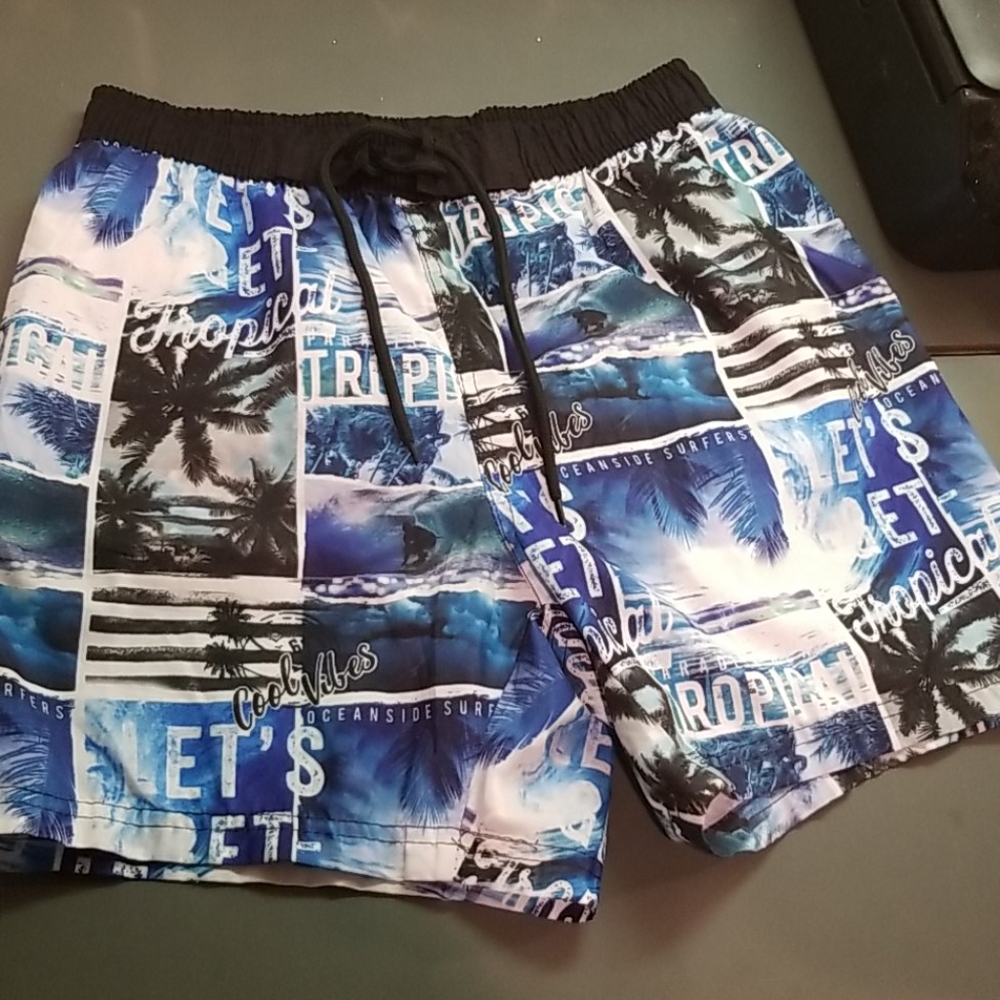 Tropical swim trunks